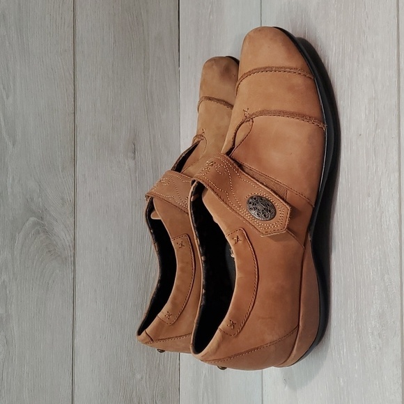 Aetrex Womens Corinne monk strap Leather Mary Jane Ankle Leather shoes sz 11 - Picture 2 of 13